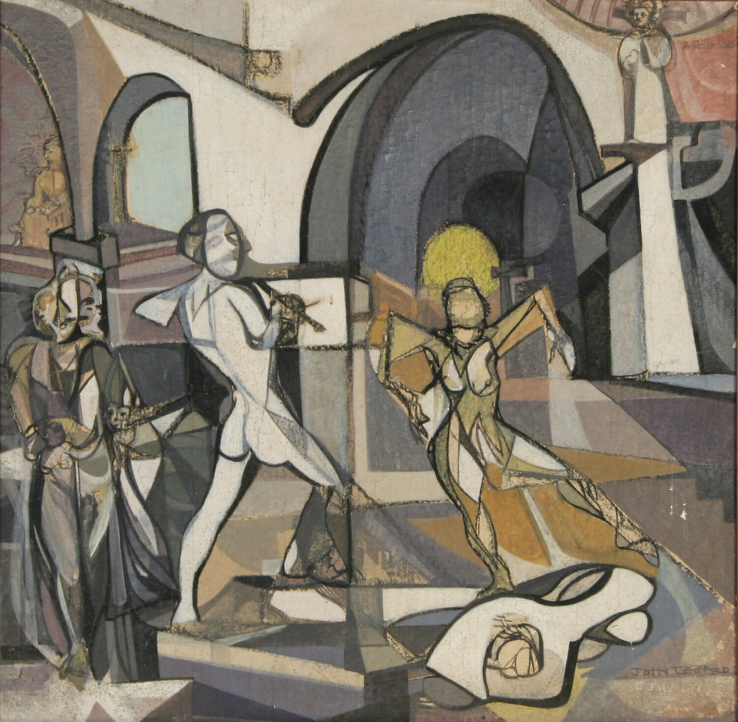 Religious Interior Scene (69) John F. Leonard
