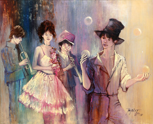 Juggler and Band de Paul Noiret, Pintura a la venta en Singulart