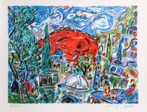 Sunrise over Jerusalem by Amos Yaskil, 인쇄 for Sale on Singulart