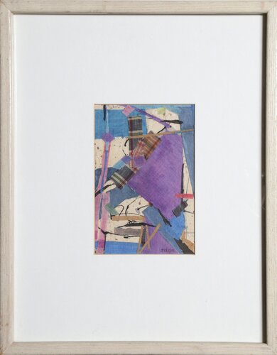 Lavender, Blue and Plaid by Jean Olds, 종이 for Sale on Singulart