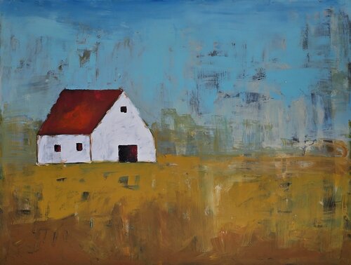 Farmhouse I by Nancy Alhabashi, 회화 for Sale on Singulart