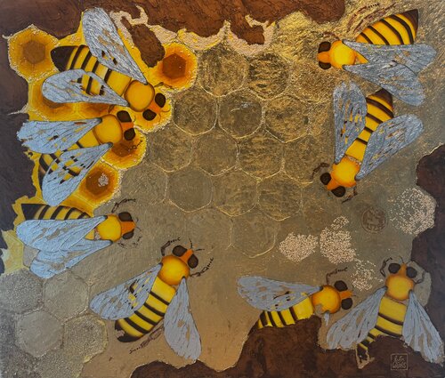 Creating Gold  by Ruth Greaves, 회화 for Sale on Singulart