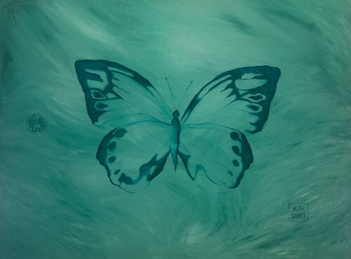 Fragile Butterfly  by Ruth Greaves, 회화 for Sale on Singulart