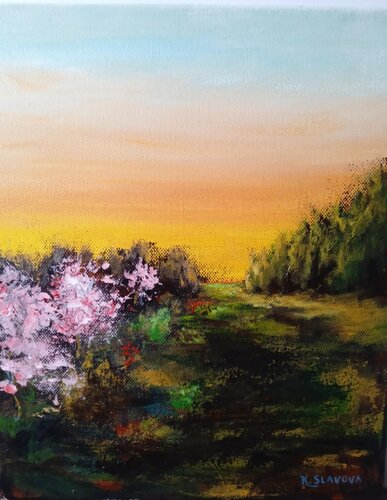 Summer sunset par Katia Slavova, Peinture en vente sur Singulart
