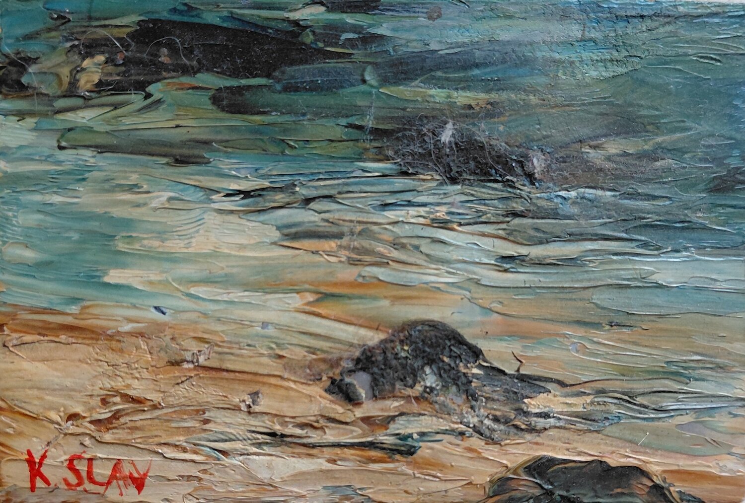 Water lilies Katia Slavova Dipinto originale in vendita