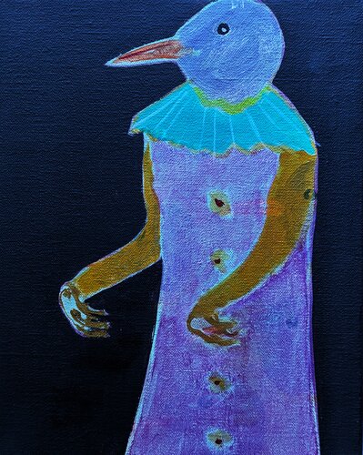 Petticoat Pigeon par Casper Scarth, Peinture en vente sur Singulart