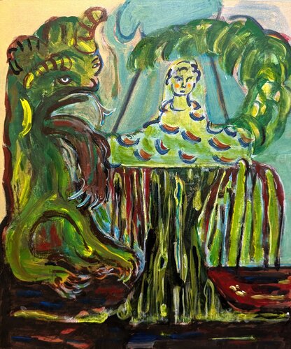 Green Monster by Casper Scarth, Painting for Sale on Singulart