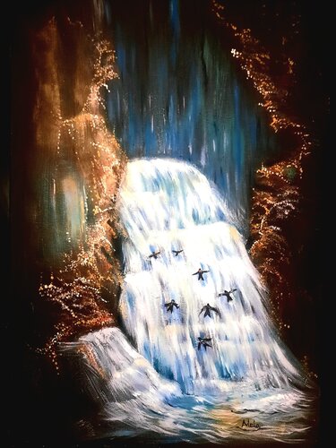WATERFALL by Adela Stoian, Painting for Sale on Singulart