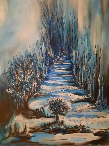 Mountain path by Adela Stoian, Painting for Sale on Singulart