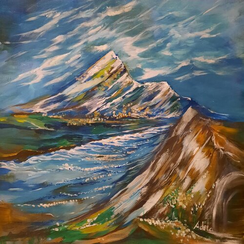 Mountain river by Adela Stoian, Painting for Sale on Singulart