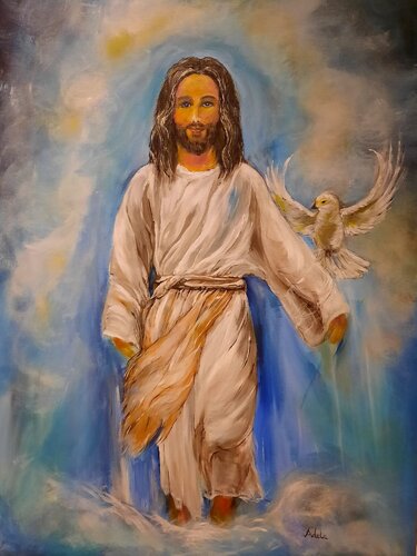 JESUS SAVIOR by Adela Stoian, 絵画 for Sale on Singulart