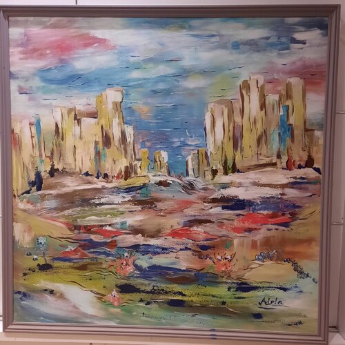 MYSTERIOUS CITY by Adela Stoian, Painting for Sale on Singulart