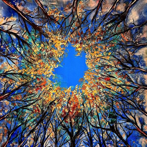 Tree perspective van Adela Stoian, Schilderij te koop op Singulart
