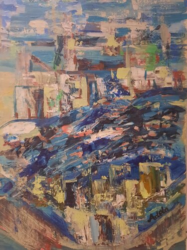 The city today van Adela Stoian, Schilderij te koop op Singulart