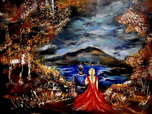 ROMANTIC SUNSET van Adela Stoian, Schilderij te koop op Singulart