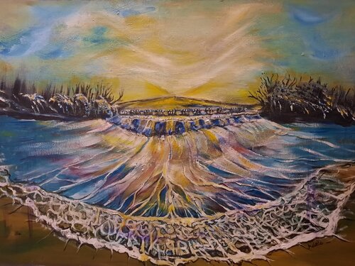 QUIET WATERFALL van Adela Stoian, Schilderij te koop op Singulart