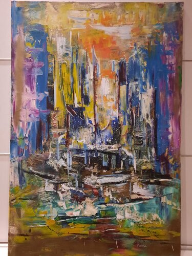FULL CITY van Adela Stoian, Schilderij te koop op Singulart