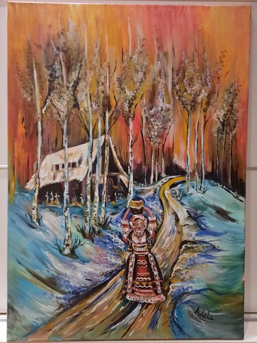 PEASANT WOMAN de Adela Stoian, Pintura a la venta en Singulart