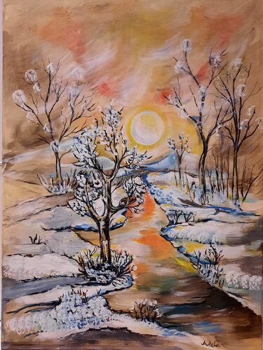 WINTER 2 par Adela Stoian, Peinture en vente sur Singulart
