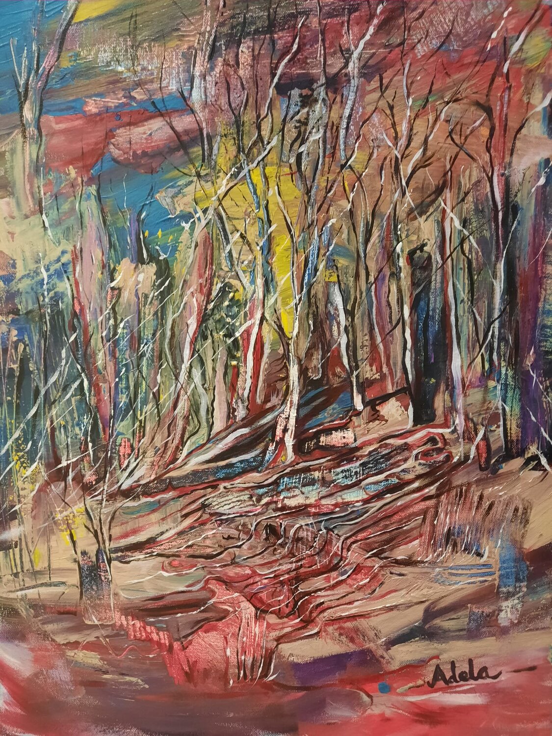 ENCHANTED  FOREST Adela Stoian Dipinto originale in vendita