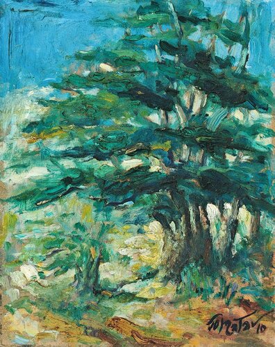 Cedar of Lebanon - Cèdre du Liban von Joseph Matar, Malerei kaufen auf Singulart