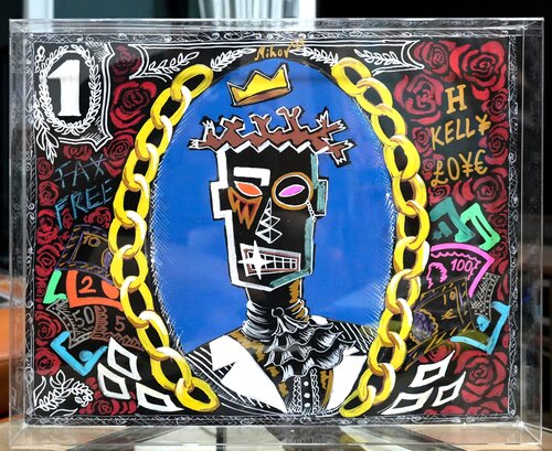 One Basq Mini Mural: Money by Mihov, Painting for Sale on Singulart