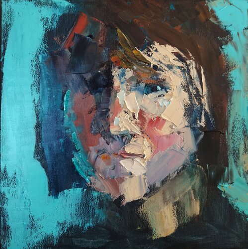 The Unveiling (Self Portrait) by Dalia Visockaite Kisieliene, Painting for Sale on Singulart