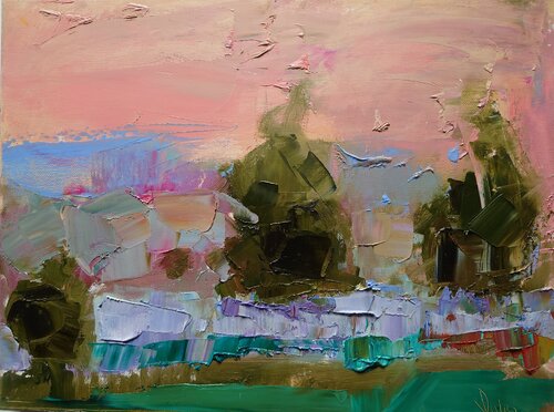 The Pink Horizon by Dalia Visockaite Kisieliene, Painting for Sale on Singulart