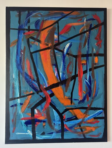 Teal Arc No. 2 by Anthony Cerrato, Painting for Sale on Singulart