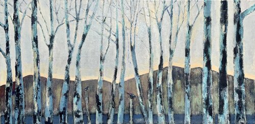 Les arbres bleu by Danielle Mary Teyssedre, 회화 for Sale on Singulart
