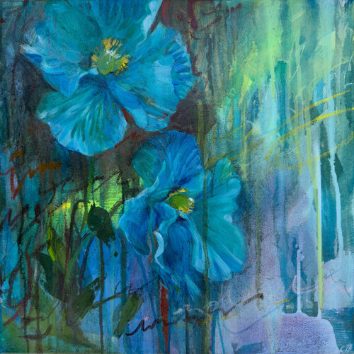 My Love For The Peony de Cynthia Stämpfli, Pintura a la venta en Singulart