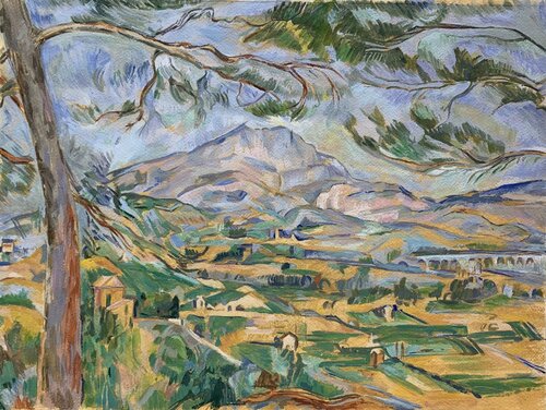 Nach Cézanne: Der Berg und die Kiefer by Cynthia Stämpfli, Painting for Sale on Singulart