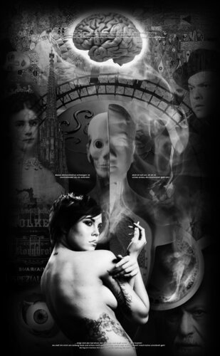 Vienna Black & White - Mutzis Flirt von Mike Baran, Digital kaufen auf Singulart