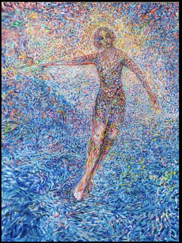 The laws of the universe flow through our life form. van Eva Akopian, Schilderij te koop op Singulart