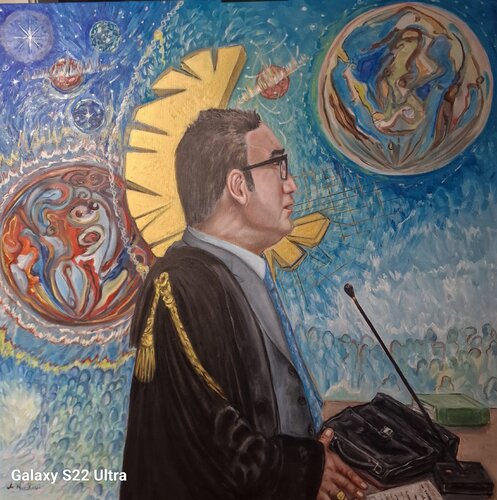 Difesaa dei dirtti umani avv.G.C. by Antonino Nicolini, Painting for Sale on Singulart