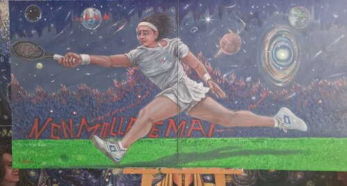 Non mollare mai by Antonino Nicolini, Painting for Sale on Singulart