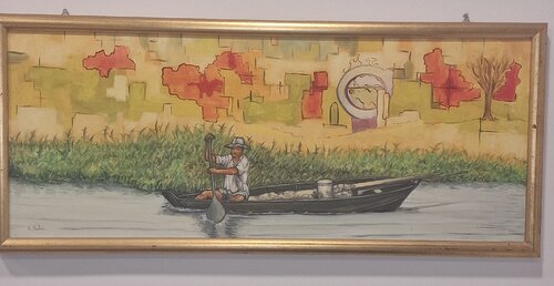 Il pescatore del fiume van Antonino Nicolini, Schilderij te koop op Singulart