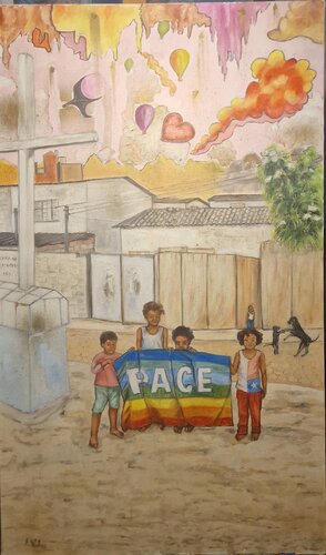 La Pace dei bambini by Antonino Nicolini, Painting for Sale on Singulart