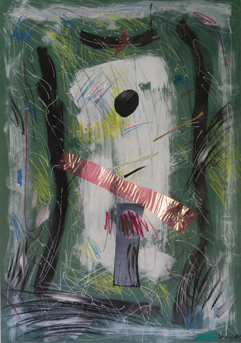 Is anyone afraid to come in? par Hannah Scaramella, Peinture en vente sur Singulart