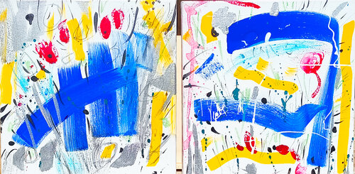 Viandanti sulla via del bosco de Hannah Scaramella, Pintura a la venta en Singulart