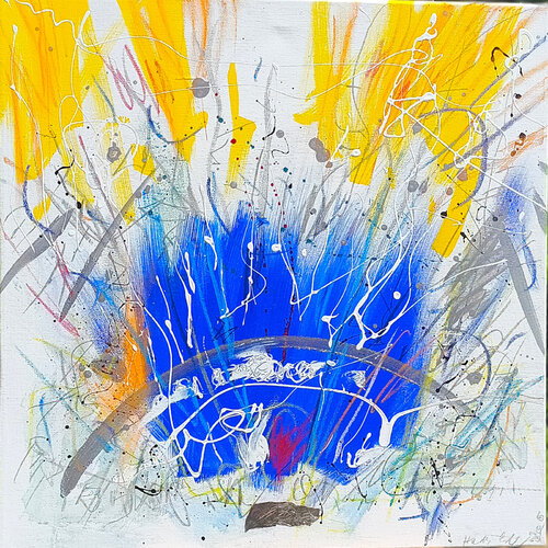 HaSneh HaBo’er par Hannah Scaramella, Peinture en vente sur Singulart
