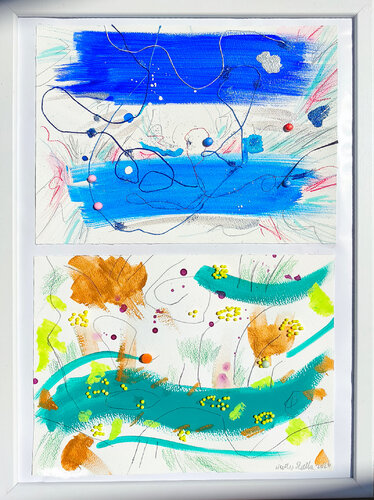 Sea, Sky, Earth: Land of Sardinia by Hannah Scaramella, Painting for Sale on Singulart