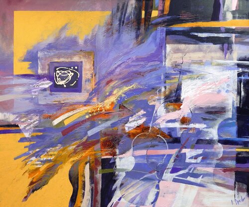 Symphony In Blue di Igor Cvacho, Pittura in vendita su Singulart