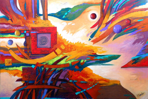 The Secrets Of My Garden 1 di Igor Cvacho, Pittura in vendita su Singulart