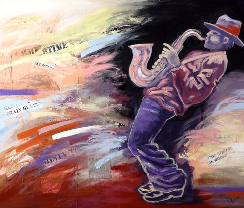 Street Blues di Igor Cvacho, Pittura in vendita su Singulart