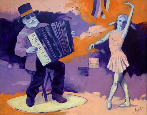 Little Ballerina di Igor Cvacho, Pittura in vendita su Singulart