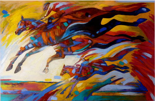 Flying Horses by Igor Cvacho, 油畫 for Sale on Singulart