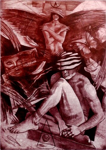 Slepý anjel by Igor Cvacho, Work on Paper for Sale on Singulart