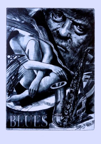 Blues 1 by Igor Cvacho, Work on Paper for Sale on Singulart