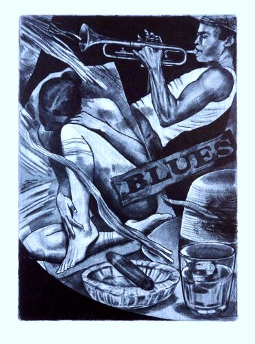 Blues 3 von Igor Cvacho, Werk auf Papier kaufen auf Singulart